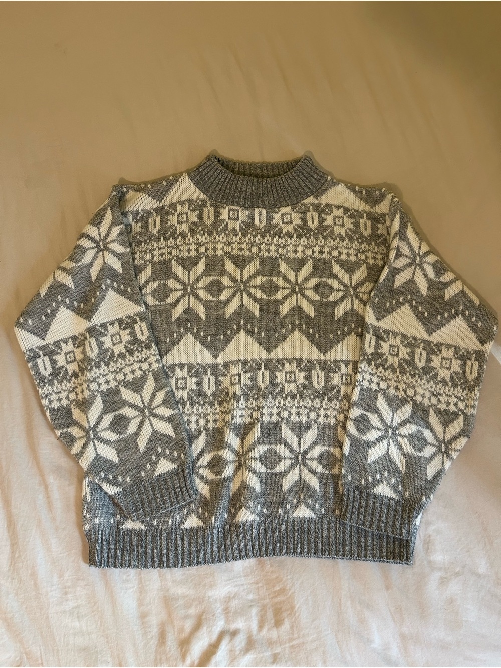 Vintage Adele Nordic Snowflake Sweater 80s Made In USA